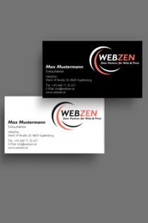 Individuelle Visitenkarten im Querformat