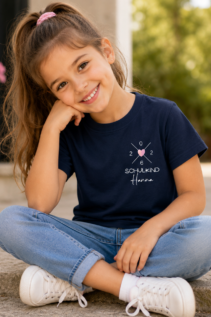 Schulanfang Shirt für Mädchen – weißes T-Shirt mit Luftballons
