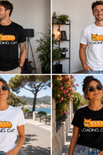 Lustiges Katzen Shirt für Frauen – schwarzes T-Shirt mit Katzenmotiv