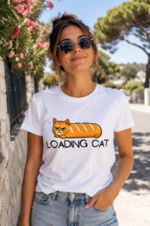 Lustiges Katzen Shirt für Frauen – schwarzes T-Shirt mit Katzenmotiv