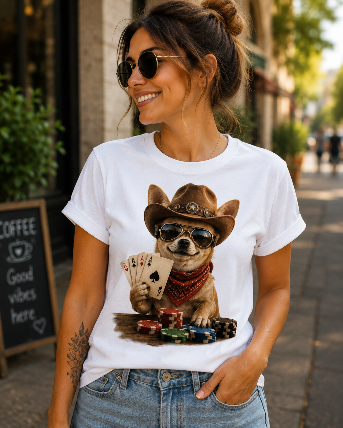 Lustiges Hunde Shirt Chihuahua – bedrucktes T-Shirt mit Hundemotiv