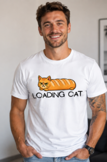 Lustiges Katzen Shirt für Herren – schwarzes T-Shirt mit Katzenmotiv