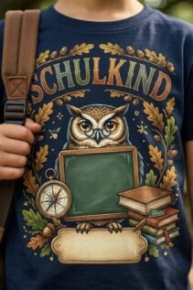 Einschulung Shirt für Jungen – T-Shirt zum Schulstart mit Schultasche