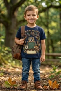 Einschulung Shirt für Jungen – T-Shirt zum Schulstart mit Schultasche