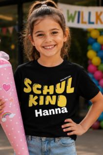 Schulkind 2026 Shirt mit Schultüte – Geschenk zur Einschulung
