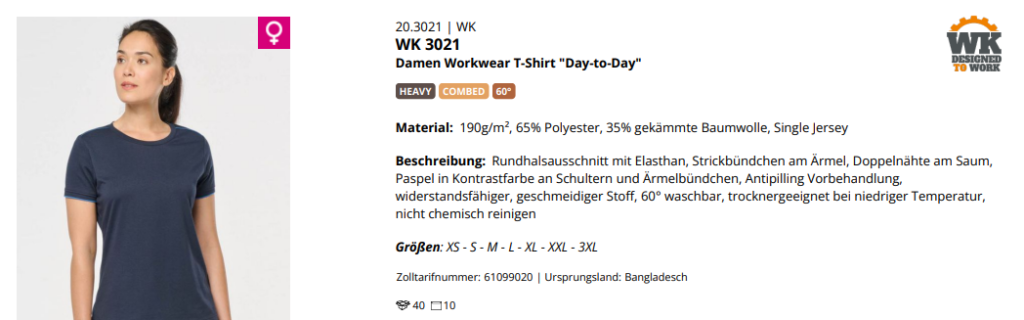 Produktdetails für Essential T-Shirt Women