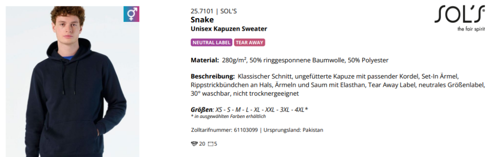 Produktdetails für SOL´S Snake