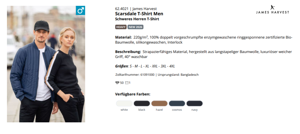 Produktdetails für Scarsdale T-Shirt Men