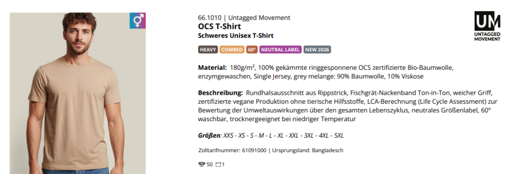 Produktdetails für OCS T-Shirt