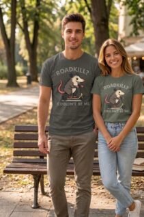 Opossum Shirt Roadkill Couldn't Be Me, lustiges Opossum-Motiv auf Roller, individuell bedrucktes T-Shirt von WebZen