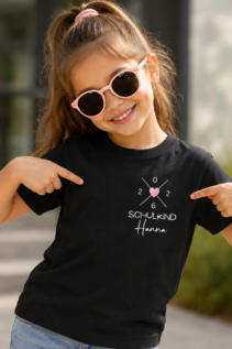 Schulanfang Shirt für Mädchen – weißes T-Shirt mit Luftballons