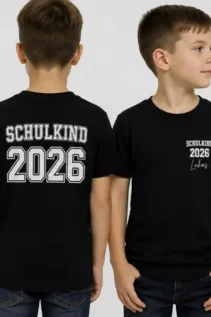 Schulkind 2026 Shirts in verschiedenen Farben – Kinder T-Shirts zur Einschulung