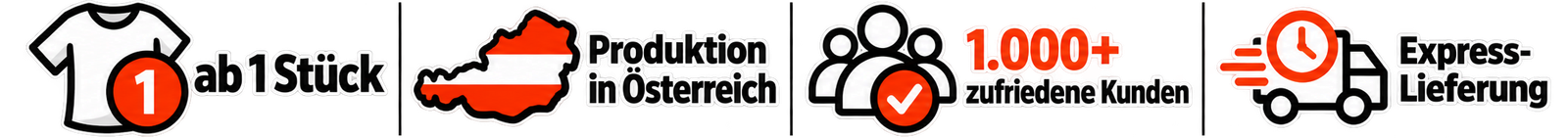 WebZen Vorteile: ab 1 Stück, Produktion in Österreich, über 1.000 zufriedene Kunden und Express-Lieferung